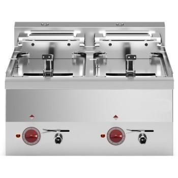 E60/F20-6T-N (25) Elektro Friteuse 2 Becken 10 Liter -Top-